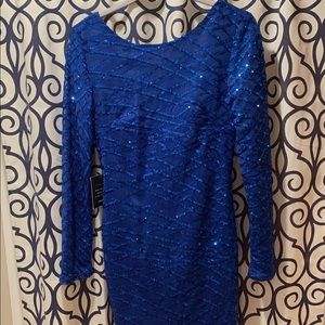 Long sleeved blue mini
